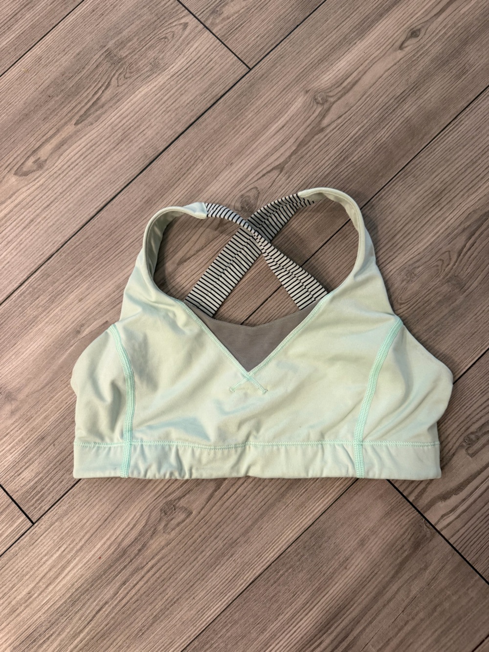 lululemon athletica Light Mint Green Strappy Sports Bra
